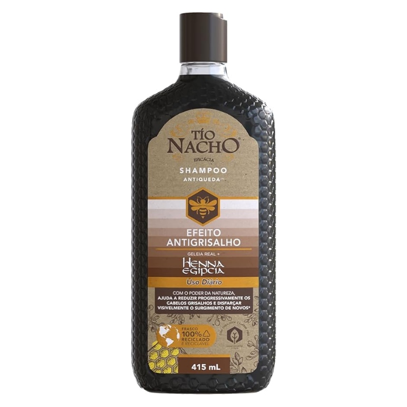 SHAMPOO TÍO NACHO ANTIQUEDA EFEITO ANTIGRISALHO 415ML