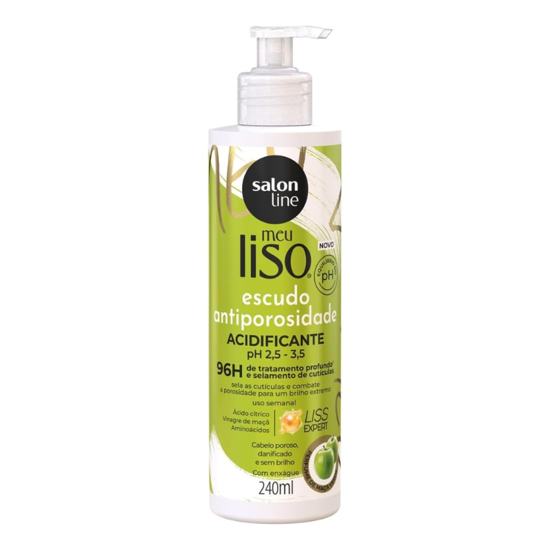 SALON LINE ACIDIFICANTE MEU LISO ESCUDO ANTIPOROSIDADE 240ML