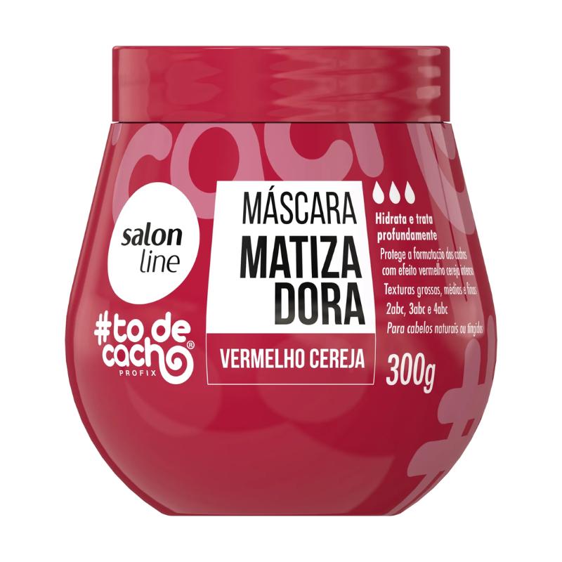 SALON LINE MÁSCARA MATIZADORA VERMELHO CEREJA 300G