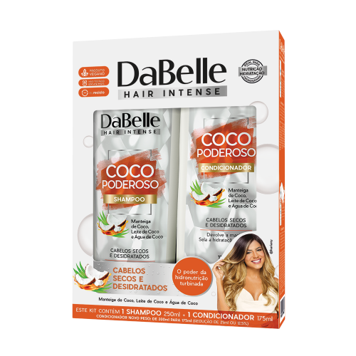 KIT DABELLE COCO PODEROSO SHAMPOO 250ML+CONDICIONADOR 175ML