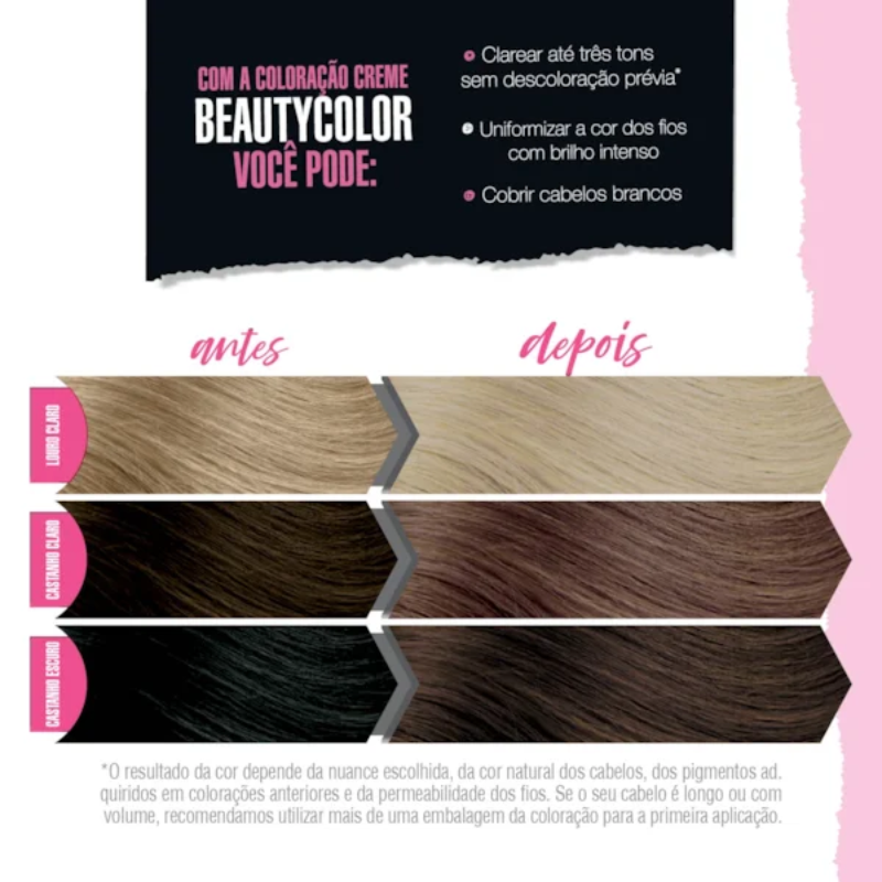 KIT TINTA CAPILAR BEAUTYCOLOR 12.1 LOURO MUITO CLARO CINZA ESPECIAL