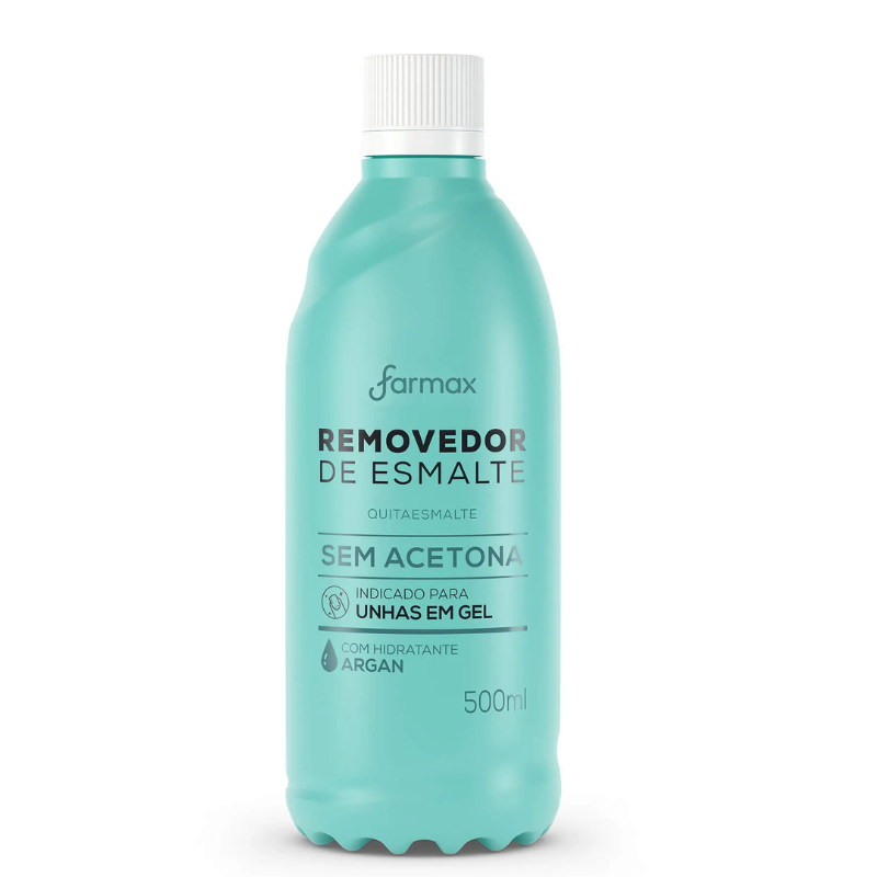 REMOVEDOR DE ESMALTE FARMAX SEM ACETONA 500ML