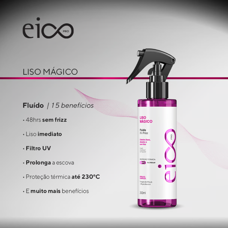 FLUIDO CAPILAR EICO PRO LISO MÁGICO 200ML