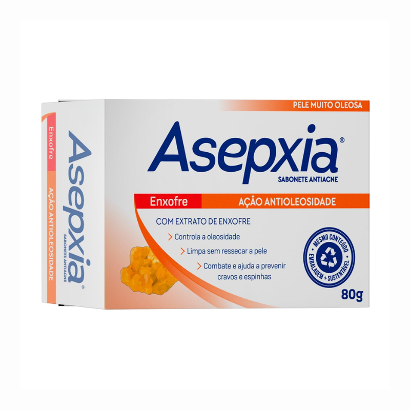 SABONETE ASEPXIA ANTIACNE ANTIOLEOSIDADE ENXOFRE 80G