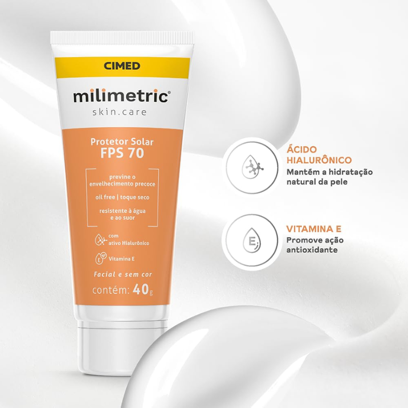 PROTETOR SOLAR FACIAL MILLIMETRIC FPS 60 40G