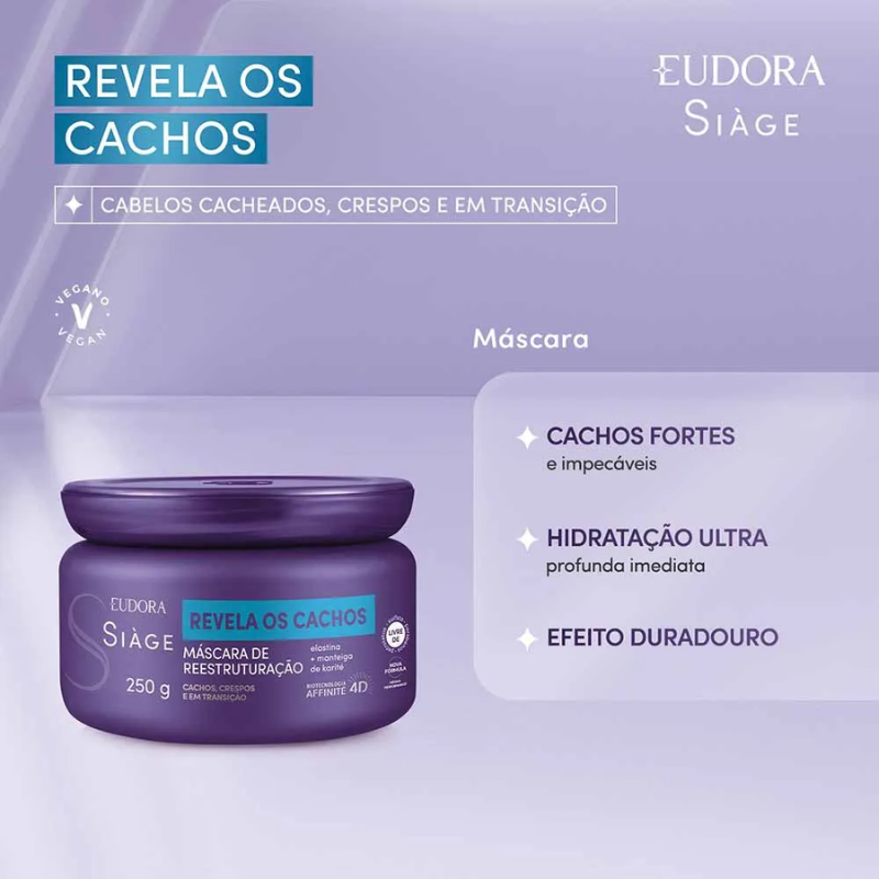 MÁSCARA CAPILAR SIÀGE REVELA OS CACHOS 250G