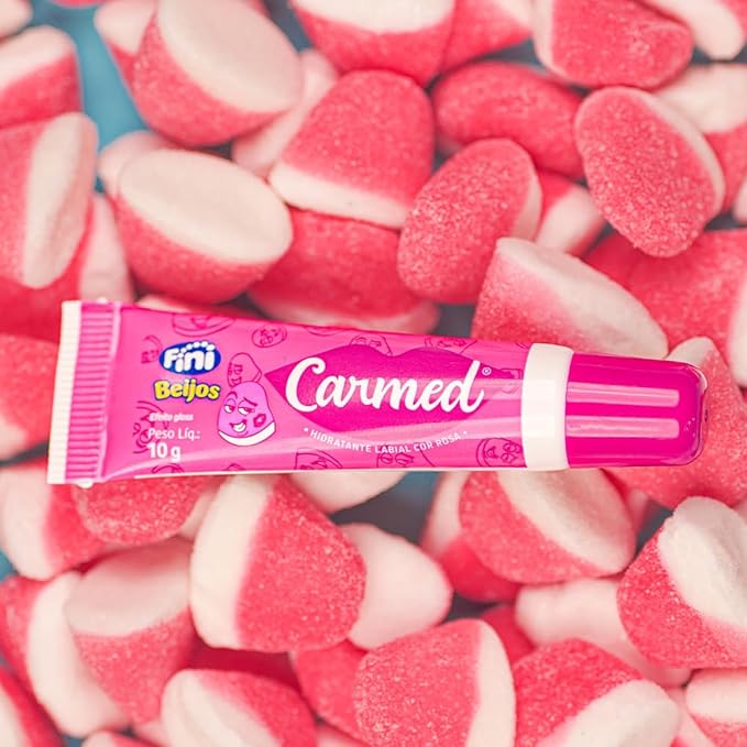 HIDRATANTE LABIAL CARMED FINI BEIJOS EFEITO GLOSS COR ROSA 10G