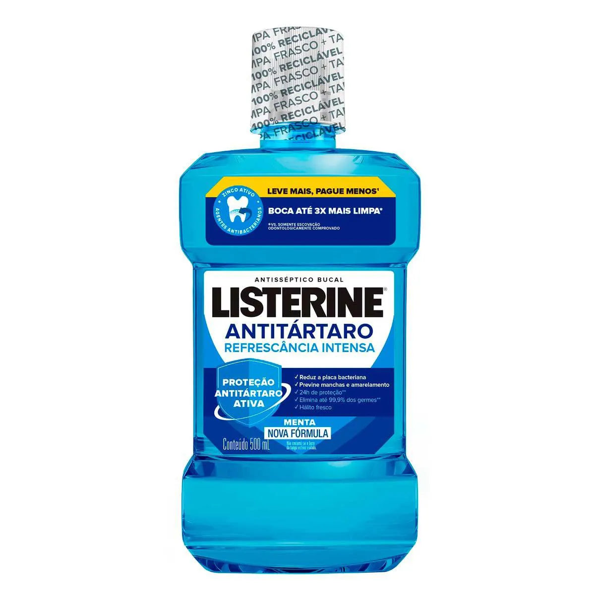ENXAGUANTE BUCAL LISTERINE ANTITARTÁRO MENTA 500ML