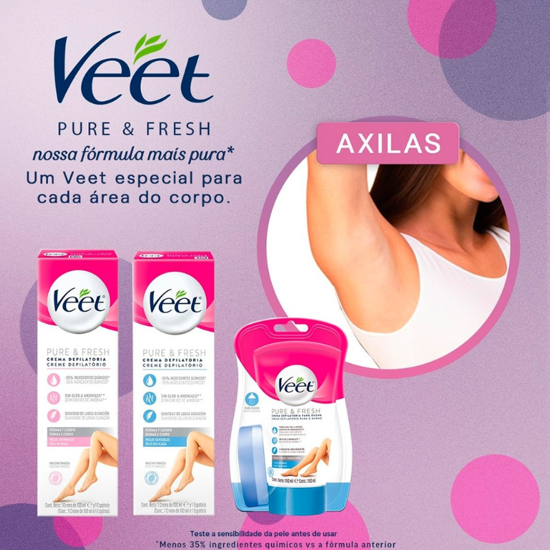 CREME DEPILATÓRIO VEET PURE FRESH PELE NORMAL 200ML