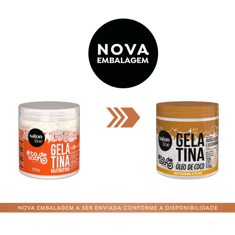 GELATINA CAPILAR SALON LINE #TODECACHO ÓLEO DE COCO 550G
