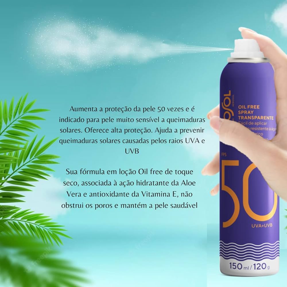 PROTETOR SOLAR RICOSOL SPRAY OIL FREE FPS 50 UVA+UVB 150ML
