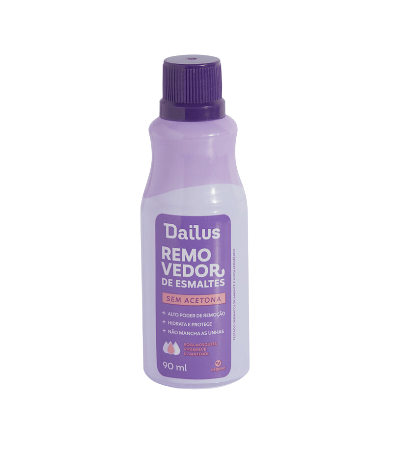 REMOVEDOR DE ESMALTES DAILUS SEM ACETONA 90ML