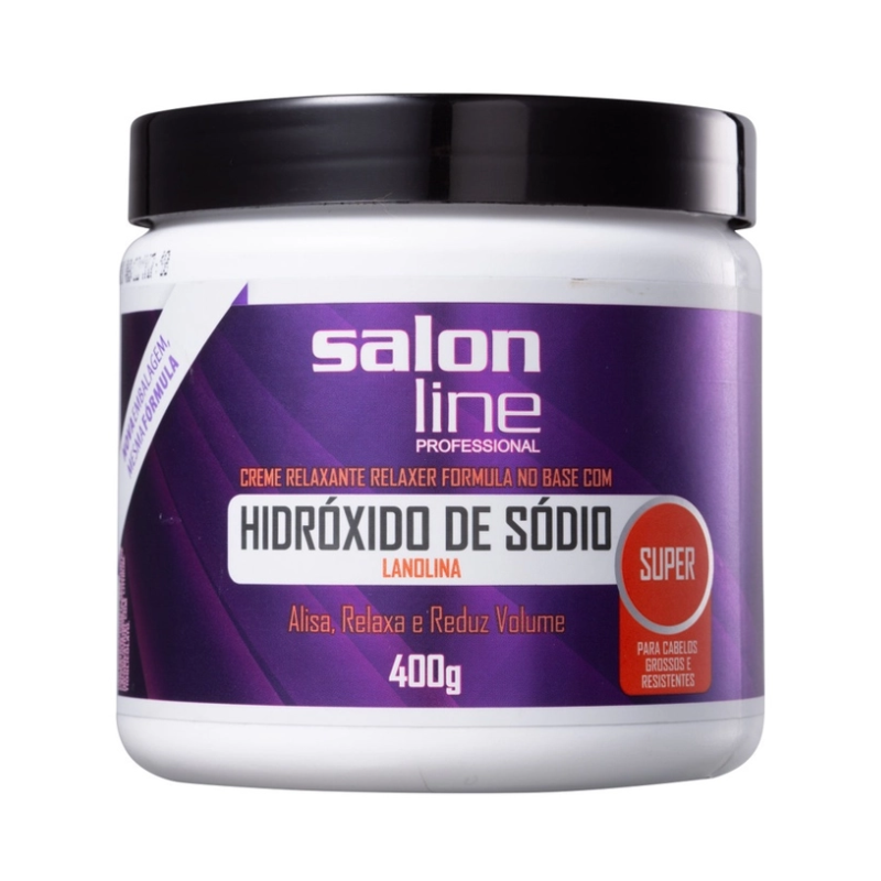 CREME RELAXANTE SALON LINE HIDRÓXIDO DE SÓDIO LANOLINA PROFESSIONAL 400G