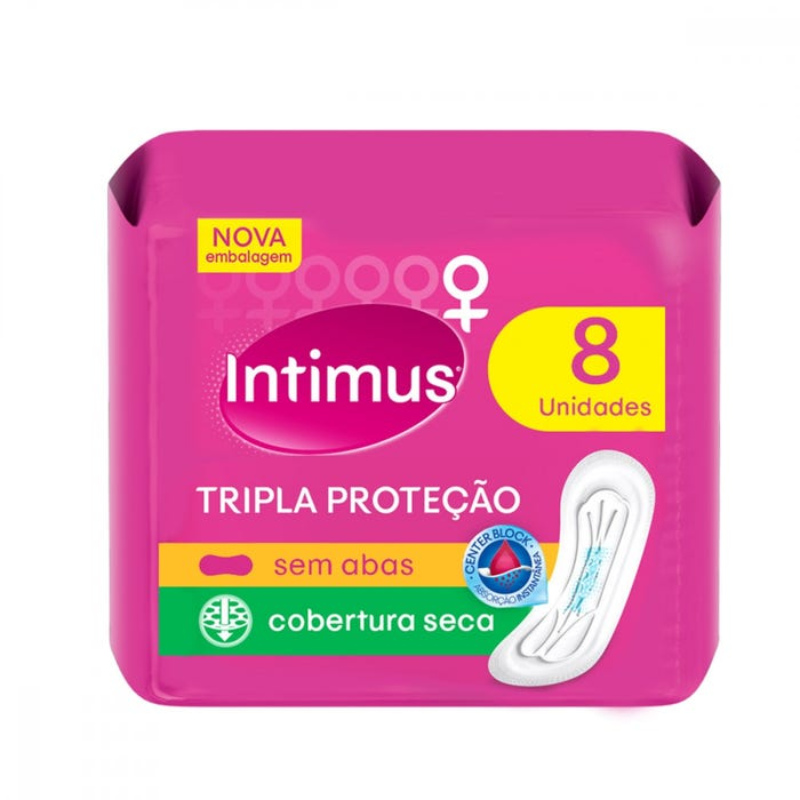 ABSORVENTE INTIMUS TRIPLA PROTEÇÃO SECA COM ABAS 8UN
