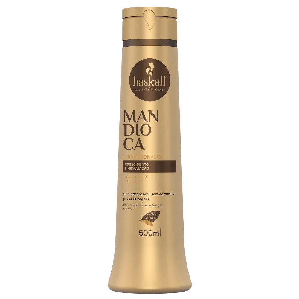 KIT HASKELL SHAMPOO 500ML+CONDICIONADOR 500ML MANDIOCA